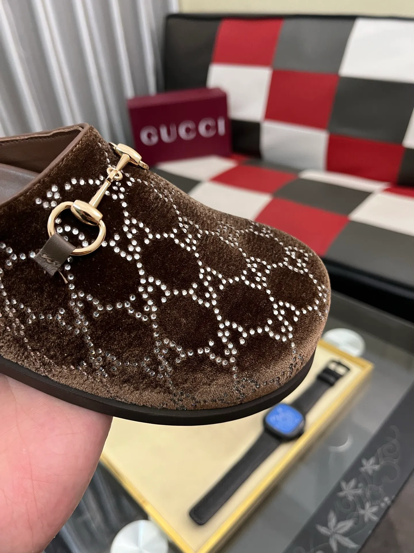 Ex-factory price: 460⌚️⌚️[Gucci] 2025 new season half-slip men's shoes, made of Italian imported first-layer frosted cowhide➕sheepskin lining, original hardware buckle, original combination of wear-resistant outsole, real shot 🎬 very comfortable on the feet, 4️⃣ colors available in sizes 38-44